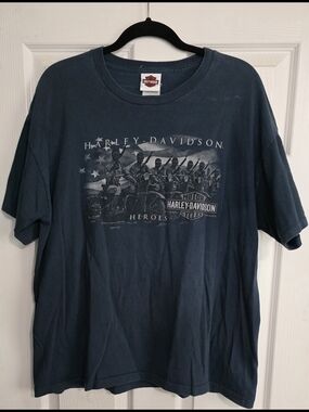 Mile 1 Harley-Davidson Canada Men's Navy Graphic Tee - Heroes